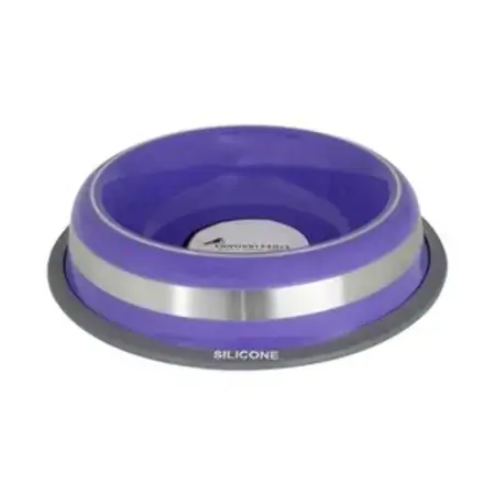 Comedouro Inox Com Anel De Silicone Prestige Roxo Germanhart Un