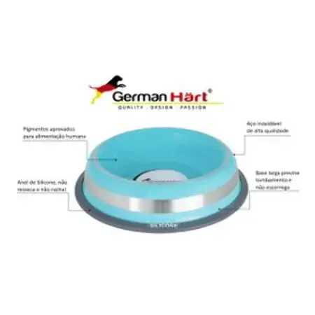 Comedouro Prestige Inox Azul G 950ml
