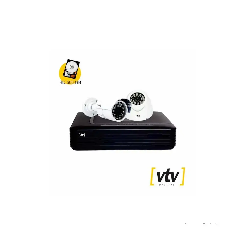 Kit Dvr Ahd 5x1 1080n 4 Canais C/hd 500g . .