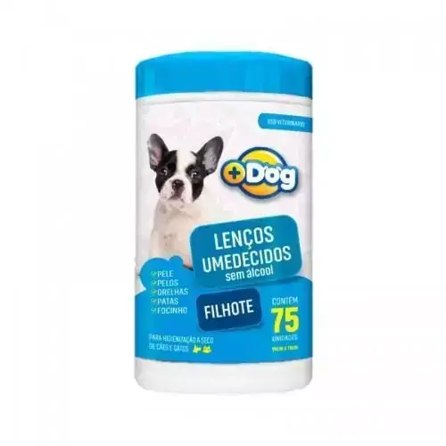 Lenço Umedecido Filhote sem álcool Mais Dog c/ 75