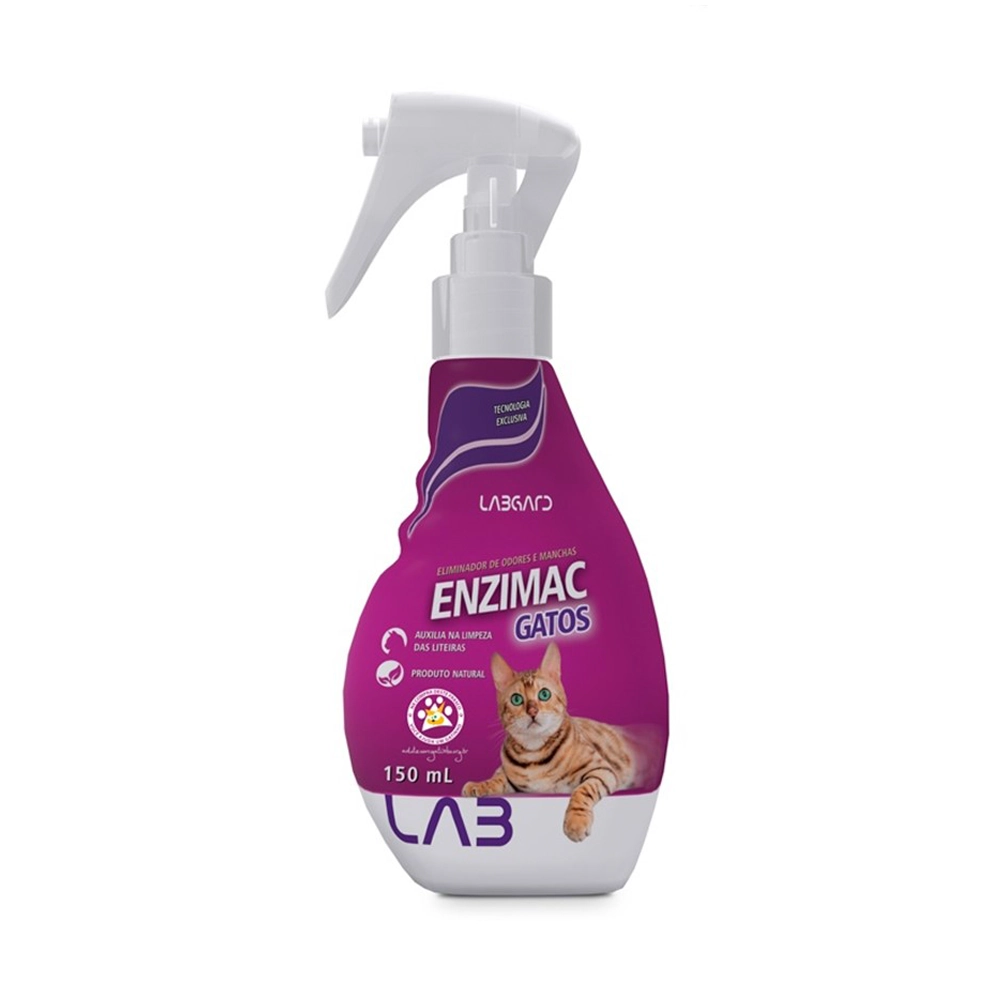 Eliminador de Odores e Manchas Enzimac Gatos Labgard 150ml