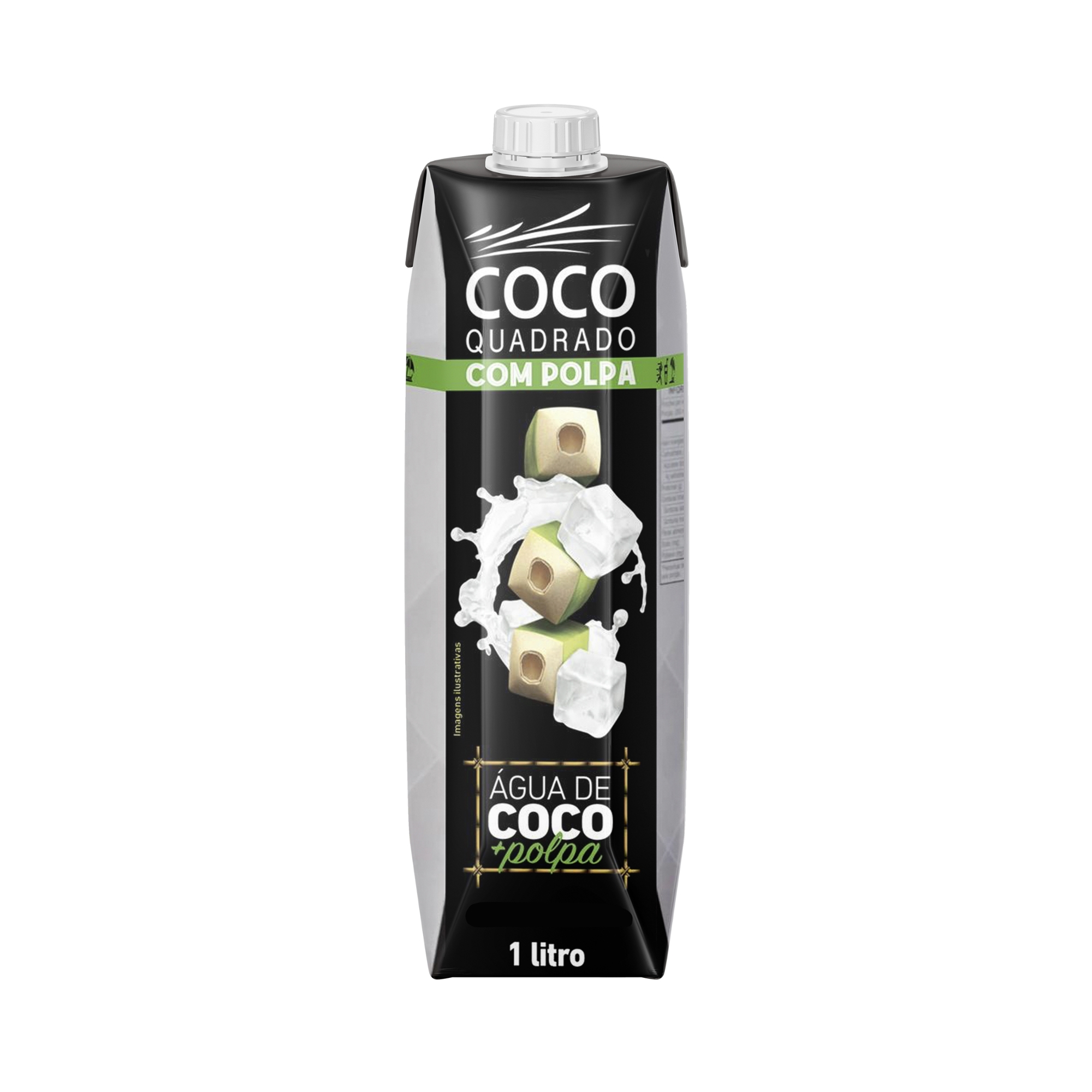 Agua Coco Quadrado C/polpa 1l