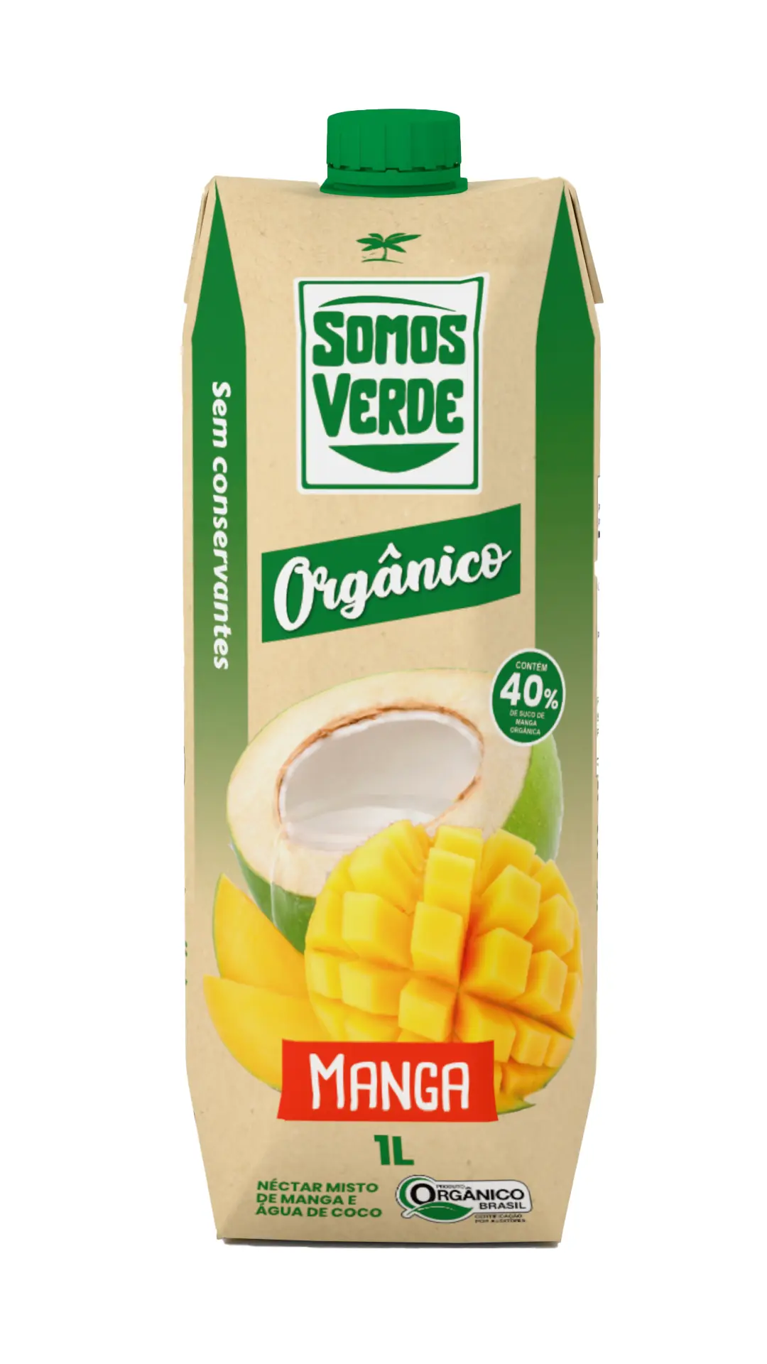 Nectar Organico Somos Verde Manga E Agua De Coco Tp 1l