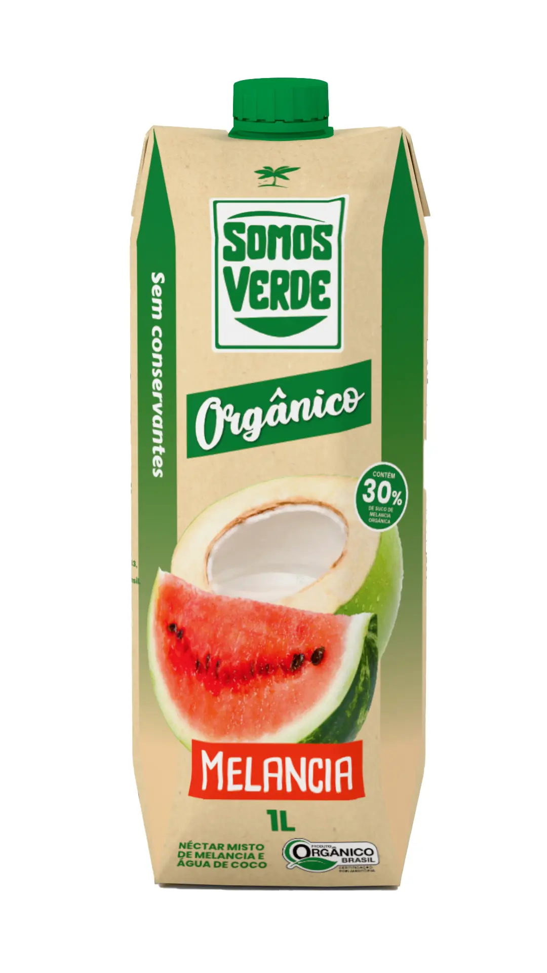 Nectar Organico Somos Verde Melancia E Agua De Coco Tp 1l