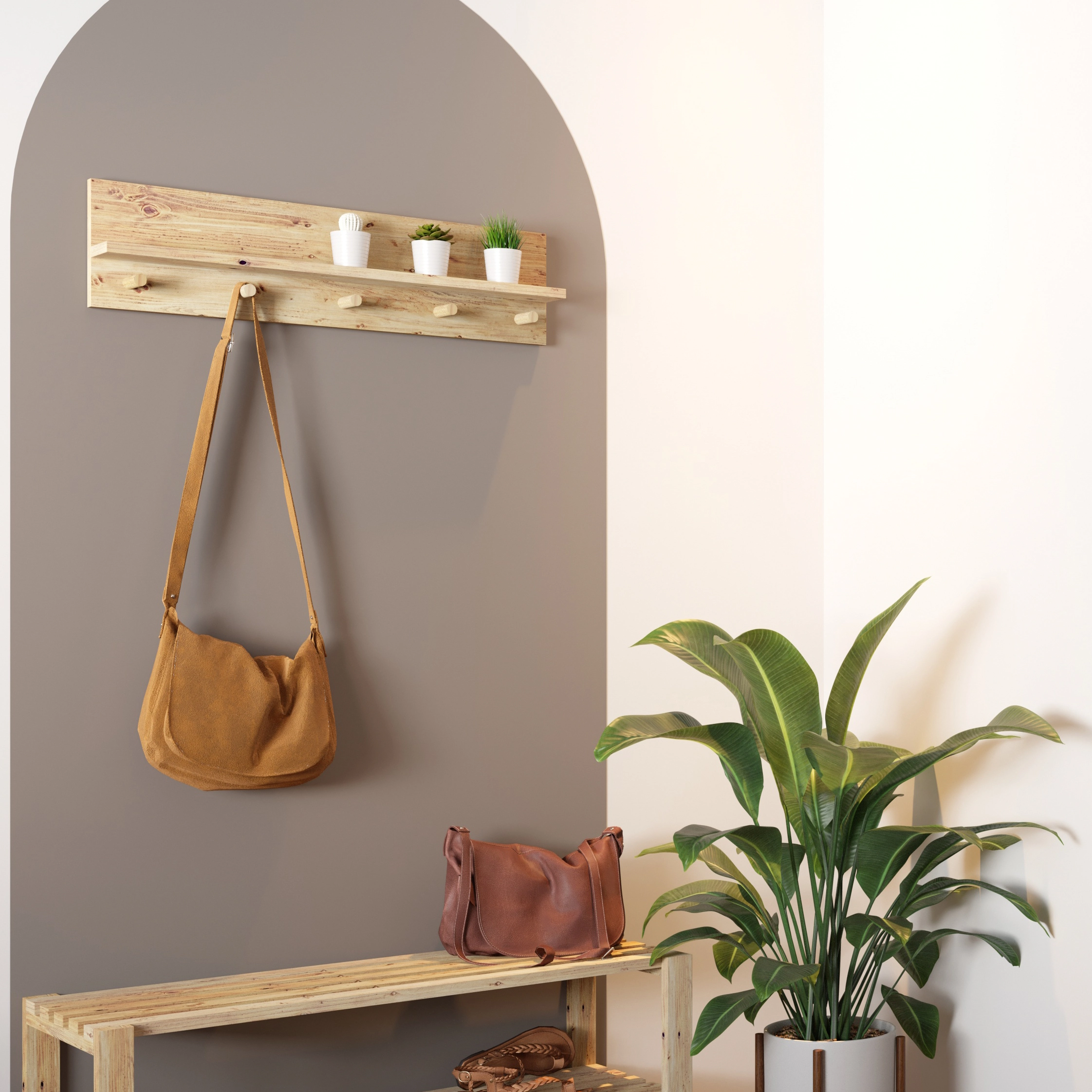 Tábua de Madeira Pinus Aplainada Natural 10x2x100cm Massol
