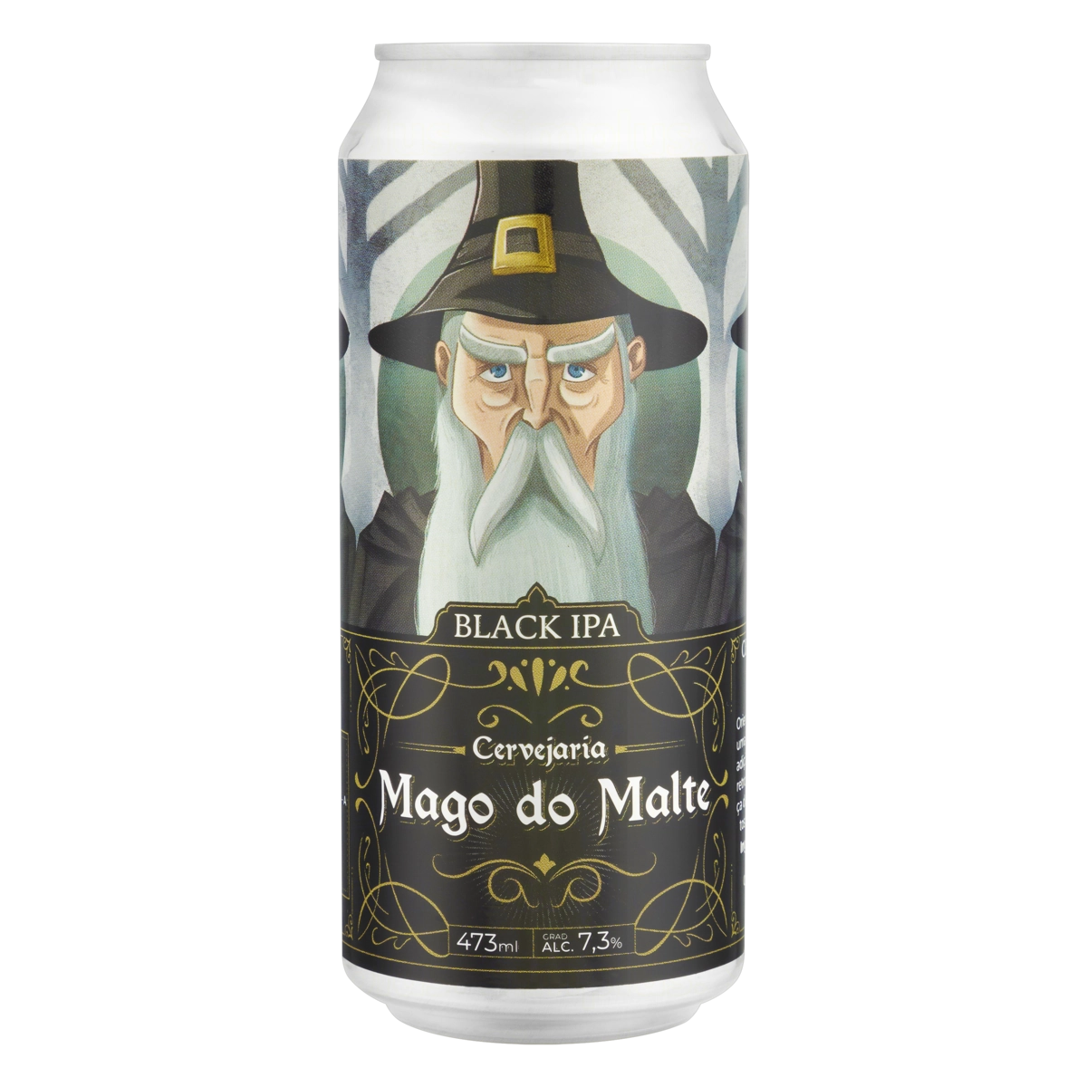 Cerveja Black Ipa Puro Malte Mago Do Malte Lata 473ml