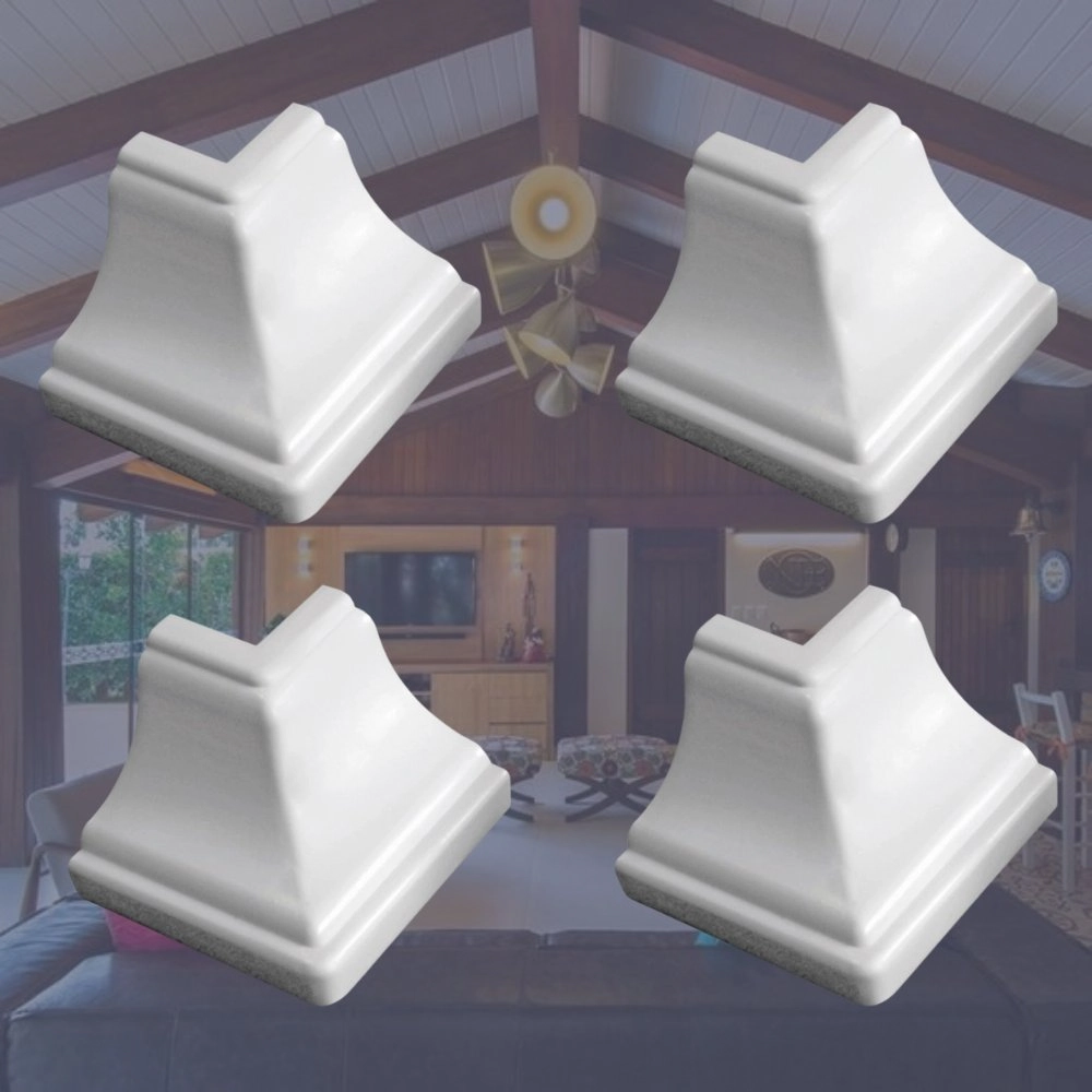 Canto Externo Pvc 25mmx25mm Com Engate Rápido Caixa Com 4 Unidades Branco