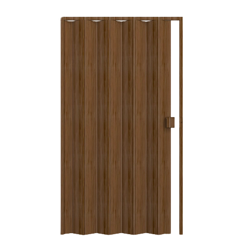 Porta Sanfonada Lisa de Plástico PVC Imbuia com fechadura 2,10x1,34m Permatti