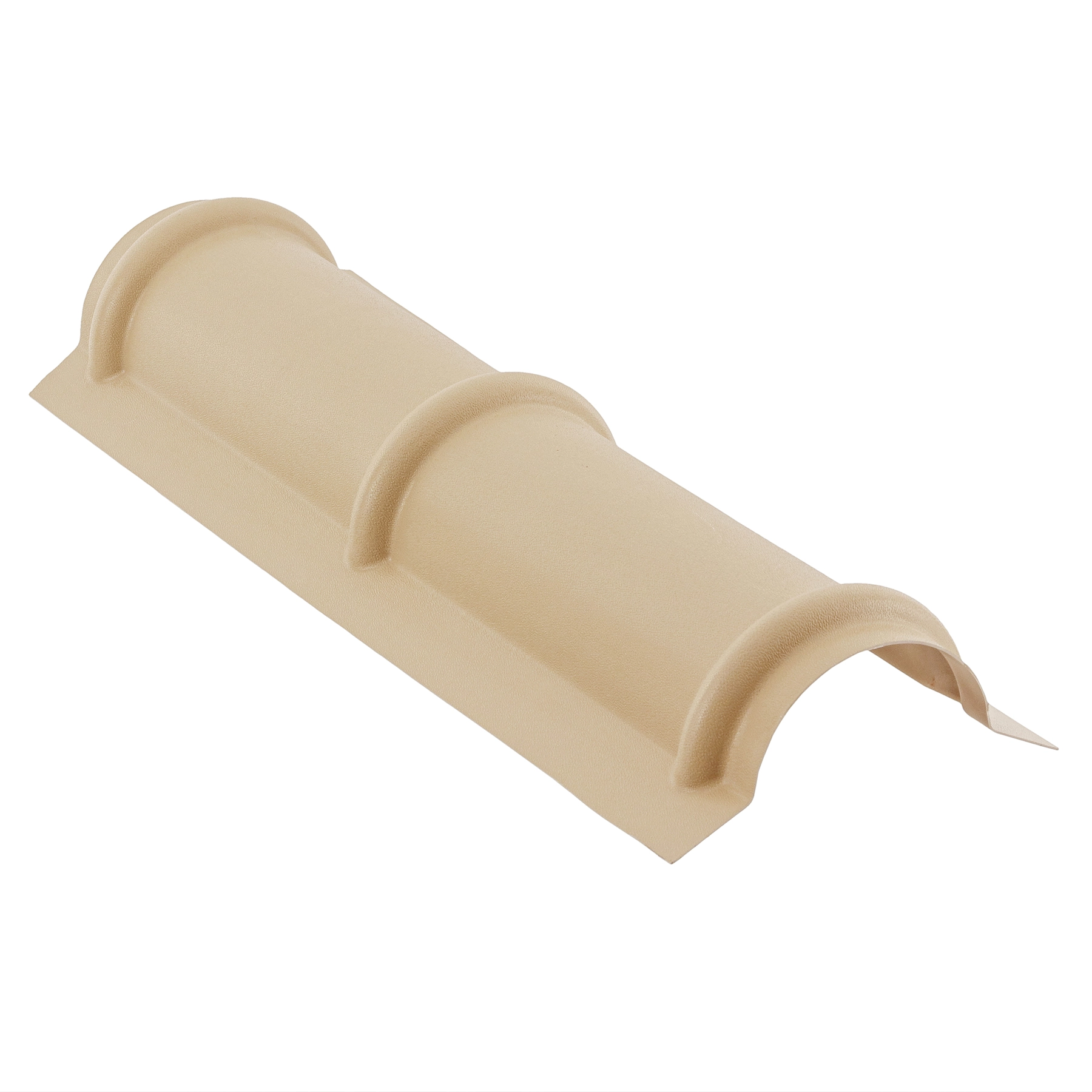 Cumeeira de PVC Plan Lateral Lisa 27x90cm Marfim Permatti
