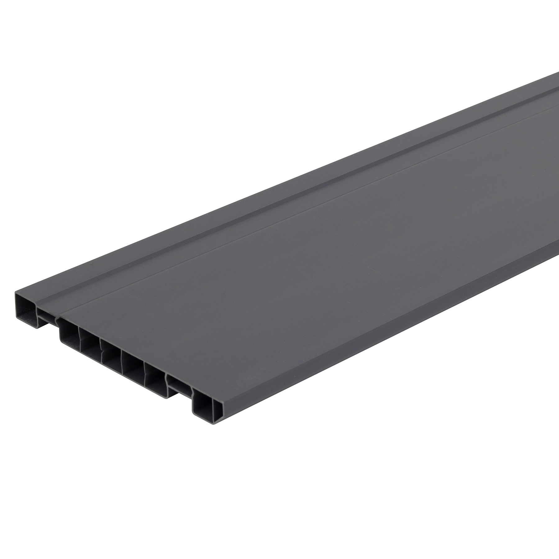 Rodapé PVC Universal Cinza Escuro 240x15cm Permatti