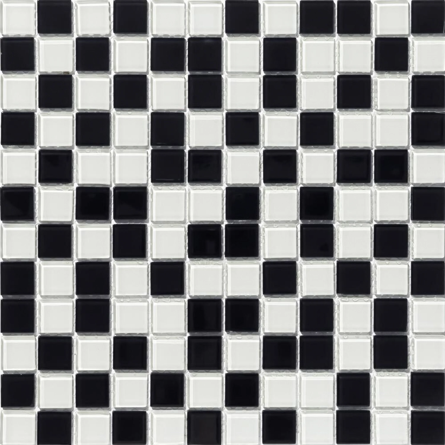 Pastilhas De Vidro Cristal Miscelânea Preto/branco