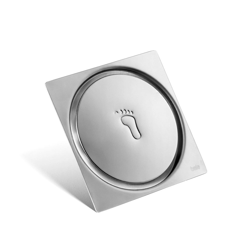 Ralo Click Inteligente De Banheiro 10x10 Cm (inox Espelhado)