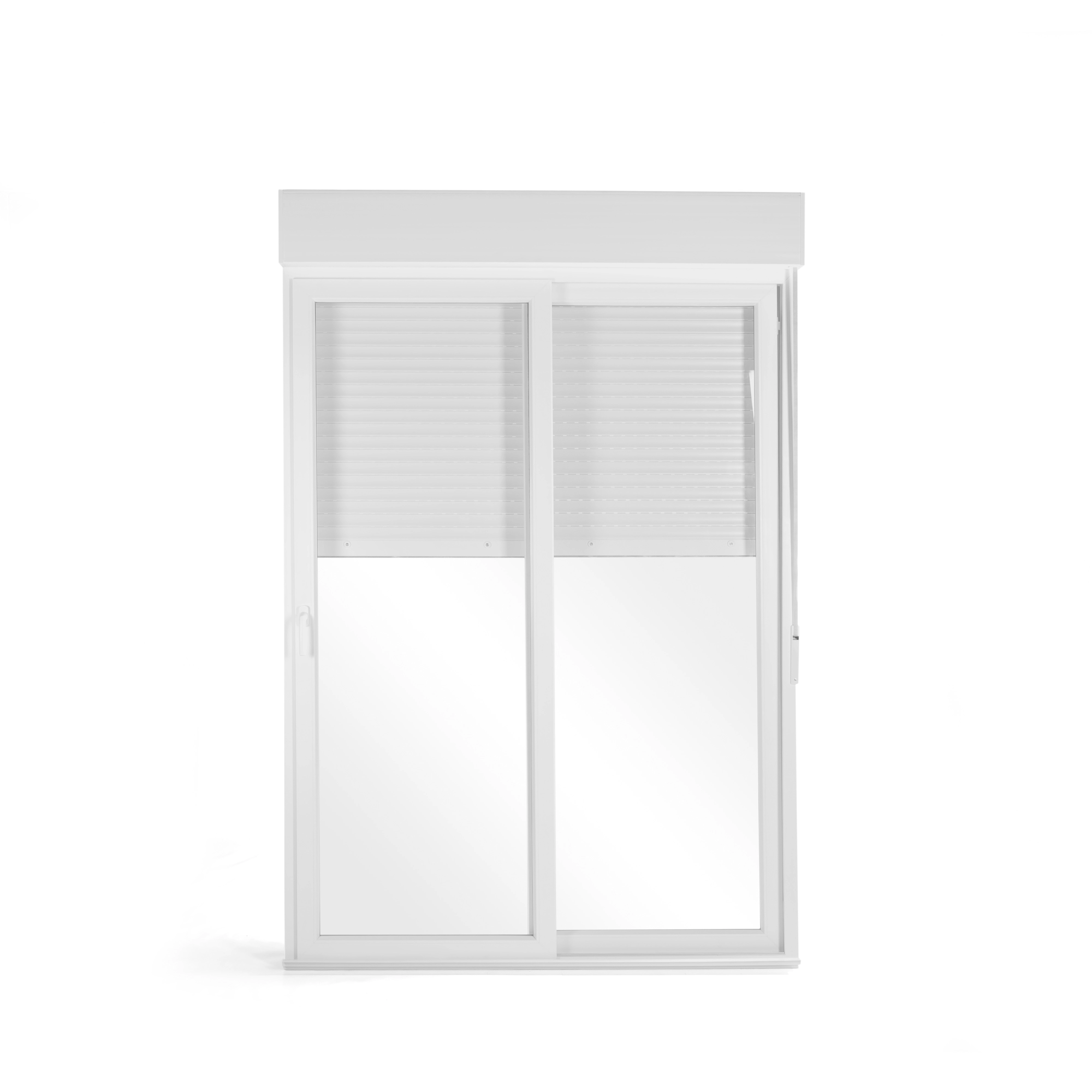 Porta Balcão de Correr 2 Folhas PVC Branco 2,37x1,60m Shine