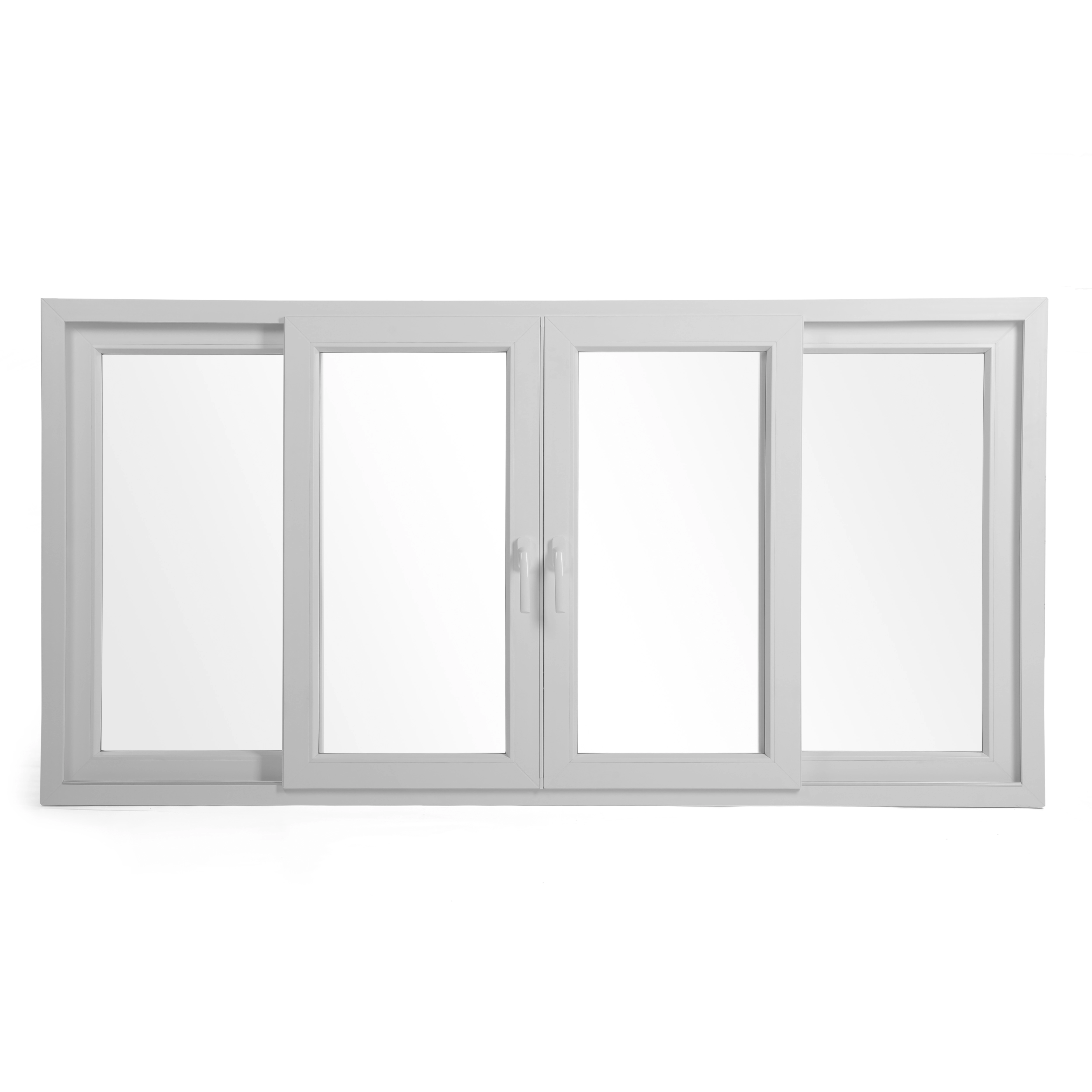 Janela de PVC de Correr 4 Folhas 100x200cm Shine Shine Branca