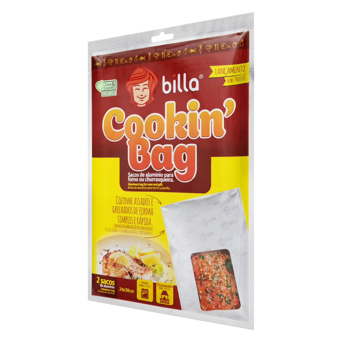 Saco Para Forno Ou Churrasqueira Billa 24cm X 38cm 2 Unidades