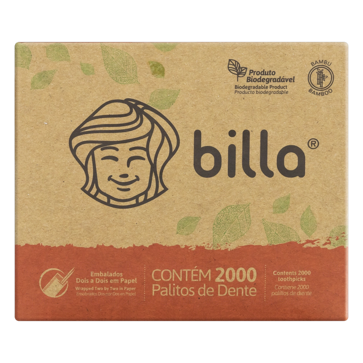 Palito De Dente Bambu Billa 2.000 Unidades