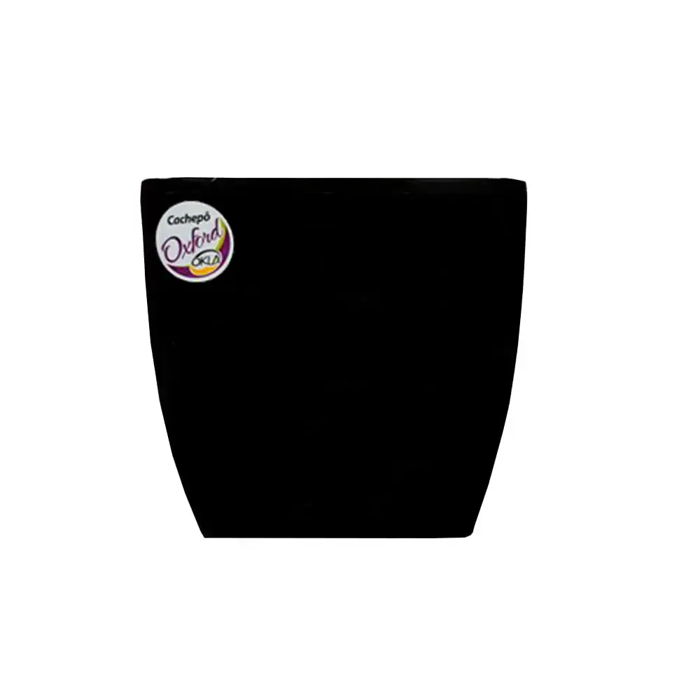Vaso Oxford Preto 09 Quadrado M 0,5l.9,5x8,0cm