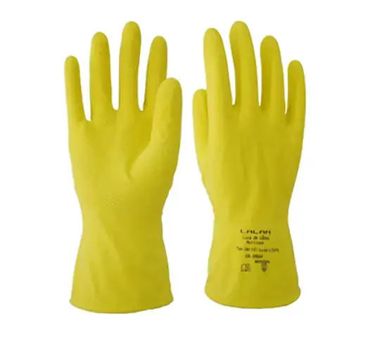 Luva Latex Lalan Multiuso Am.m