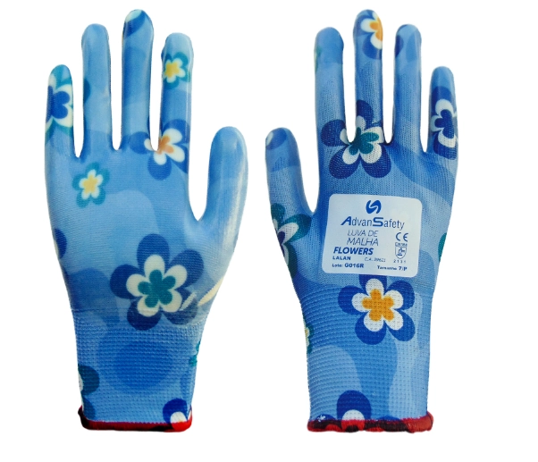 Luva Malha Lalan Flowers P