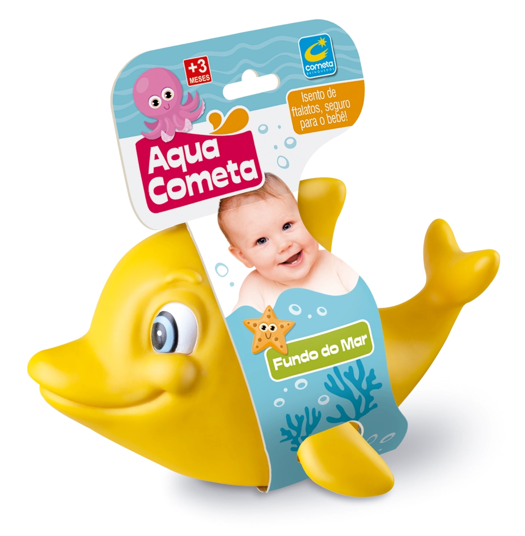 Golfinho Baby Fundo Mar Amarelo 241 Cometa