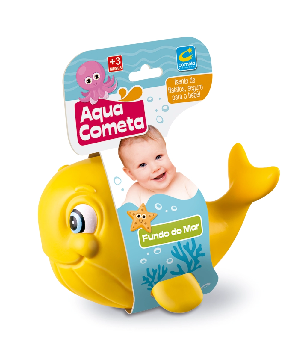 Baleia Baby Fundo Mar Amarela 242 Cometa
