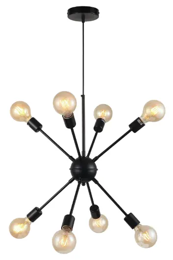 Lustre Prizi Preto L020 903617301 Mvx