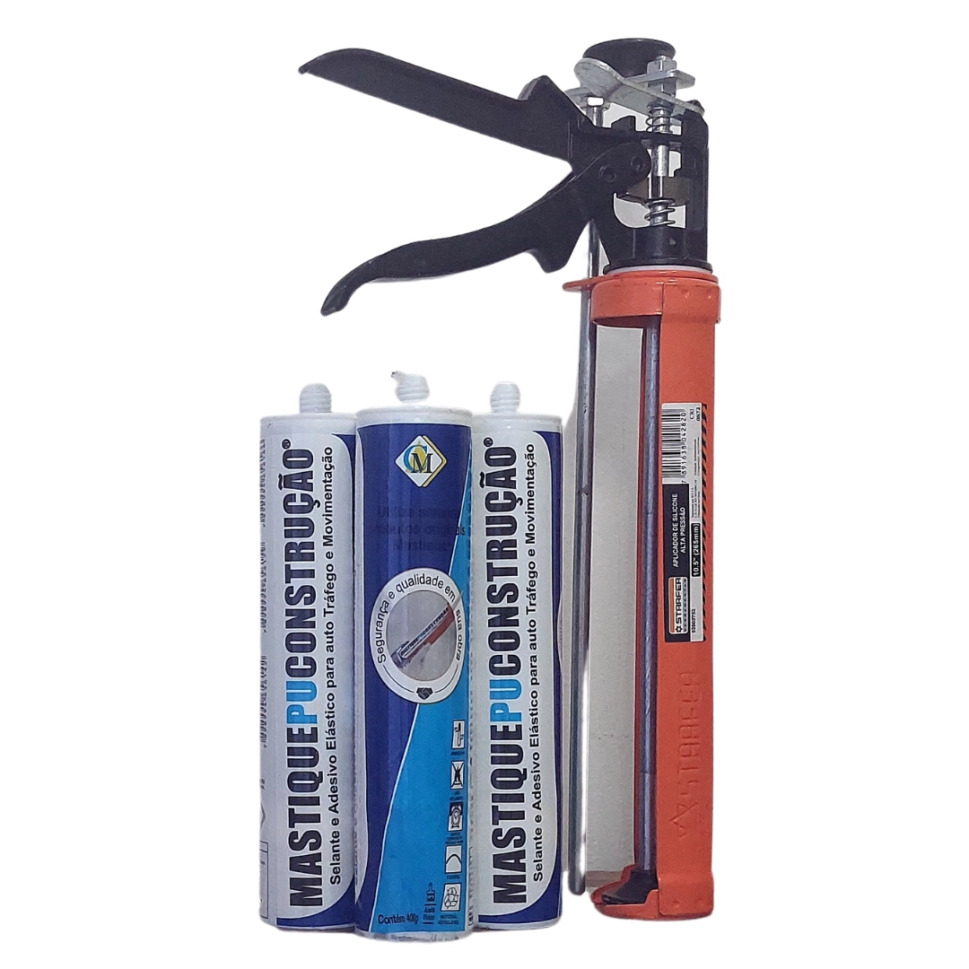 Mastique® Pu Construção Original (kit 3 Tubos + Aplicador)