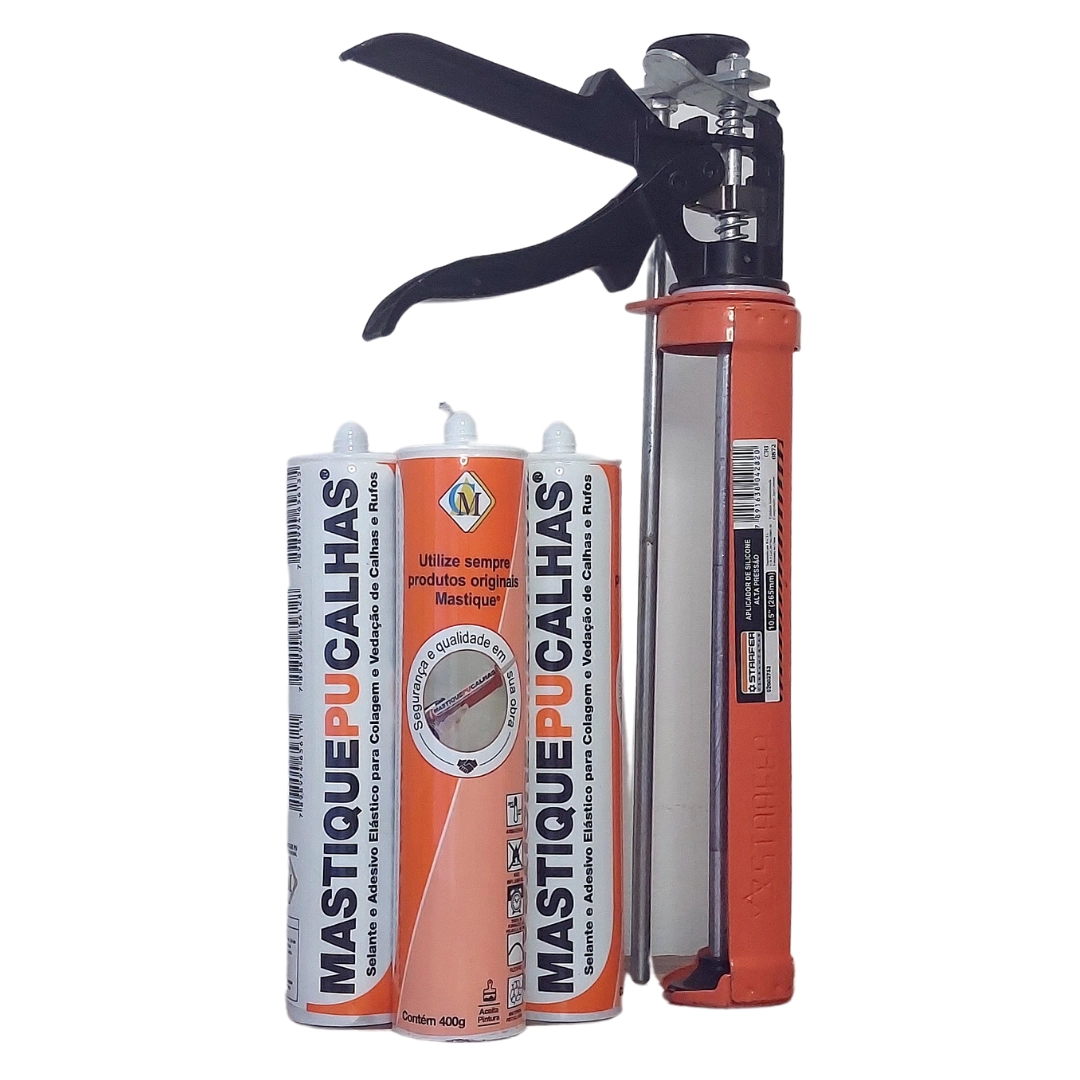 Mastique® Pu Calhas Original (kit 3 Tubos + Aplicador)