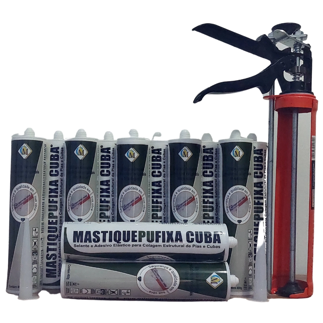 Mastique® Pu Fixa Cuba Original (kit 12 Tubos + Aplicador)