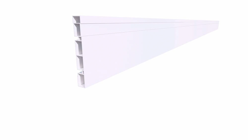 Rodapé De Pvc Branco Neve 10cm Barra De 2m Real Pvc