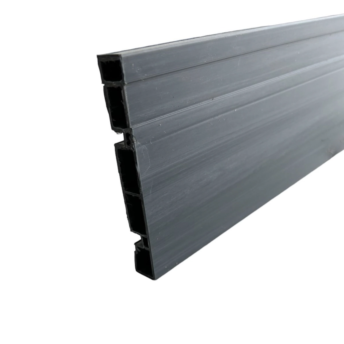 Rodapé De Pvc Cinza 10cm Barra De 2 Metros Real Pvc
