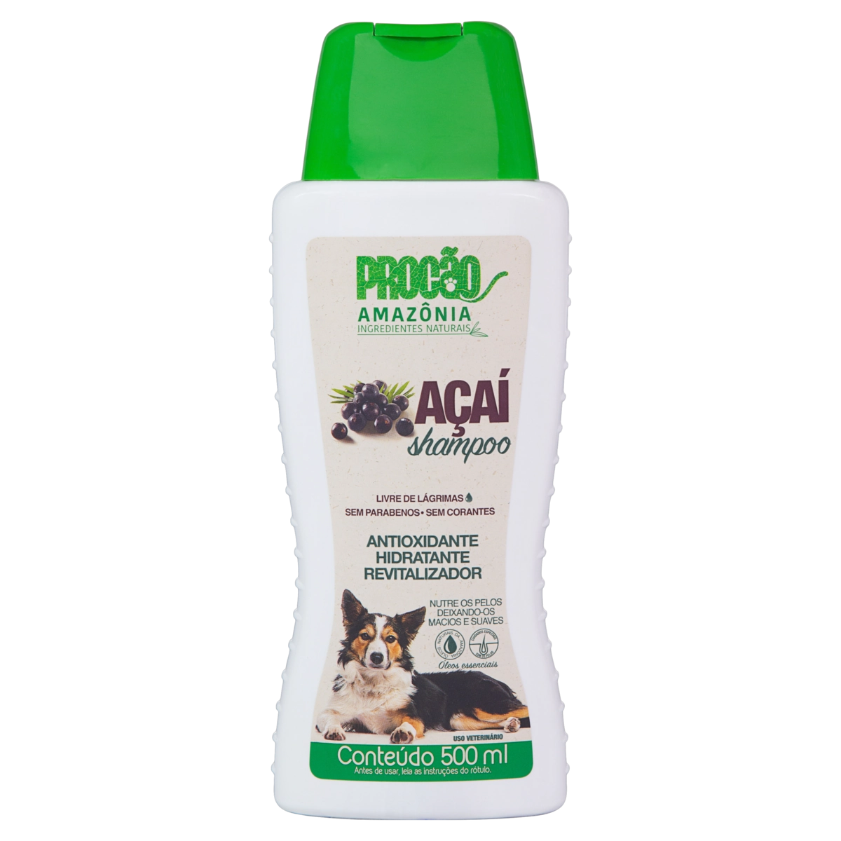 Shampoo Para Cães E Gatos Açaí Procão Amazônia Ingredientes Naturais Frasco 500ml