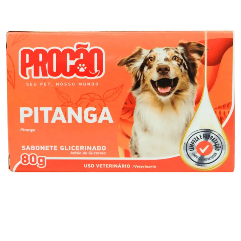 Sabonete Uso Veterinário Glicerinado Pitanga Procão Caixa 80g