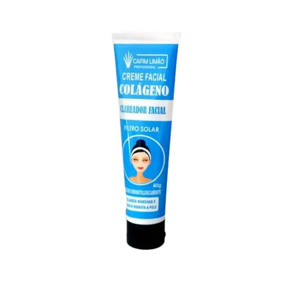 Creme Facial Colageno Clareador Capim Limao 40gramas