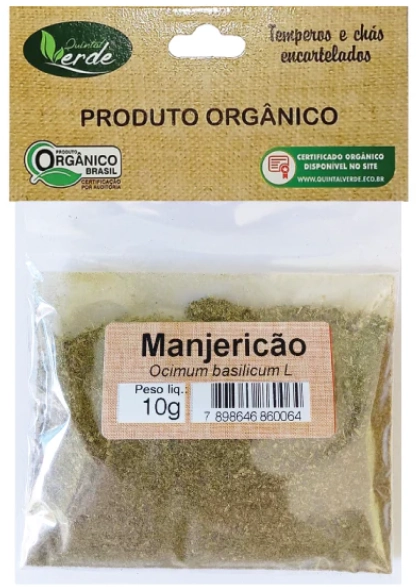 Manjericao Org Sache Quintal Verde 10g