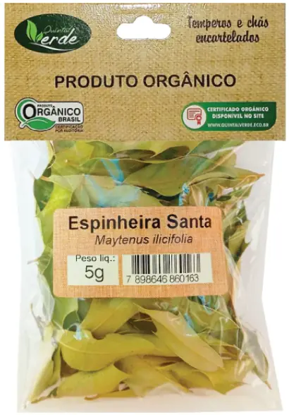 Chá Orgânico Espinheira Quintal Verde 5g