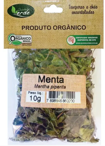 Chá Quintal Verde Orgânico Menta 10g