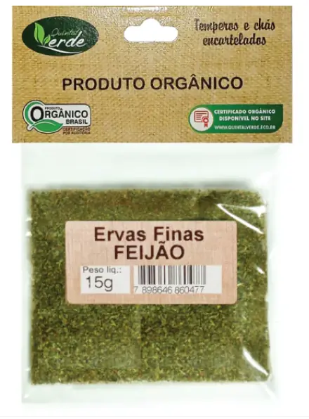 Ervas Finas Quintal Verde Feijão Orgânico 15g