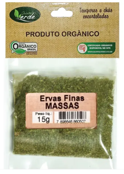 Ervas Finas Massas Orgânica Quintal Verde 50g