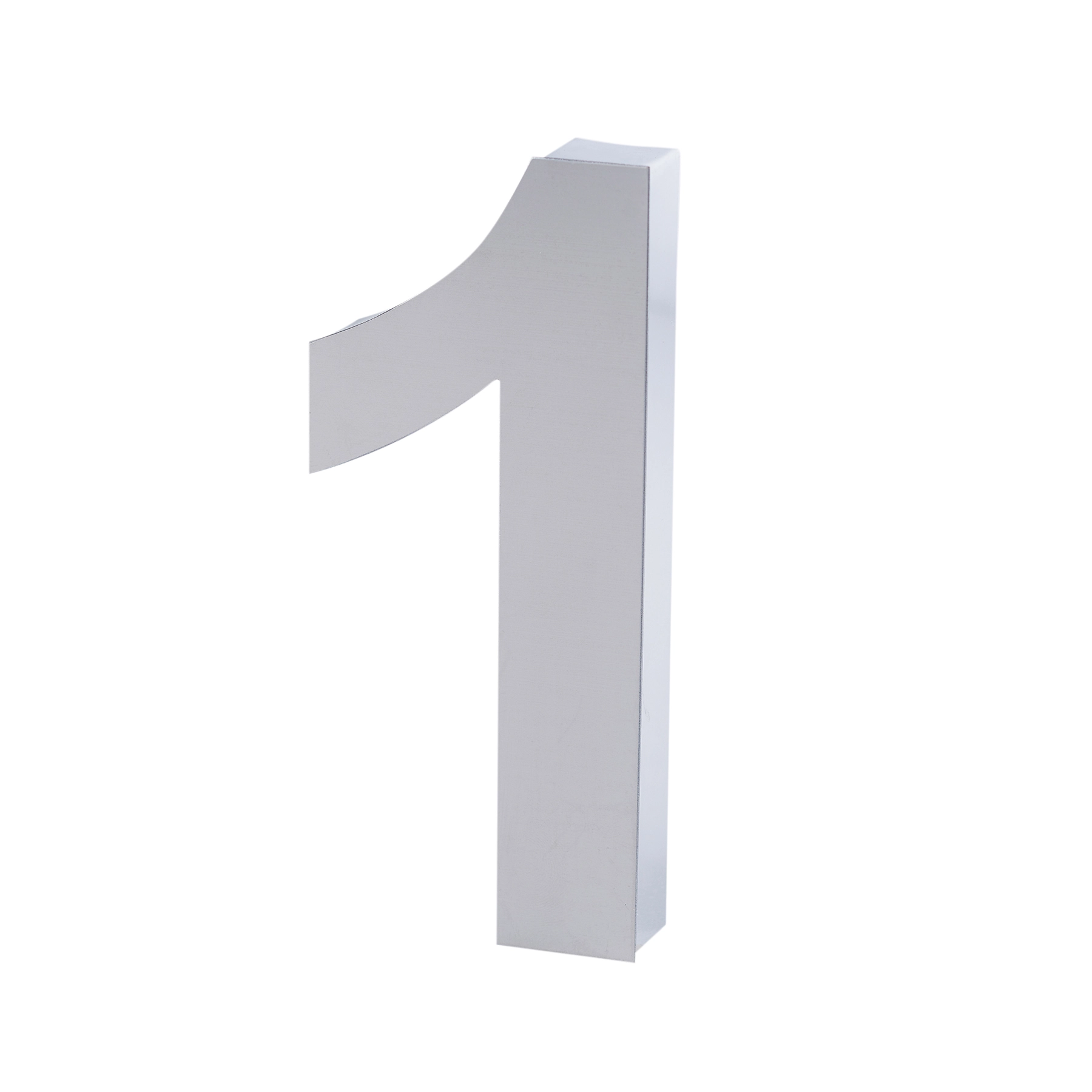 Número Casa "1" 15 Parafusar Inox Prata