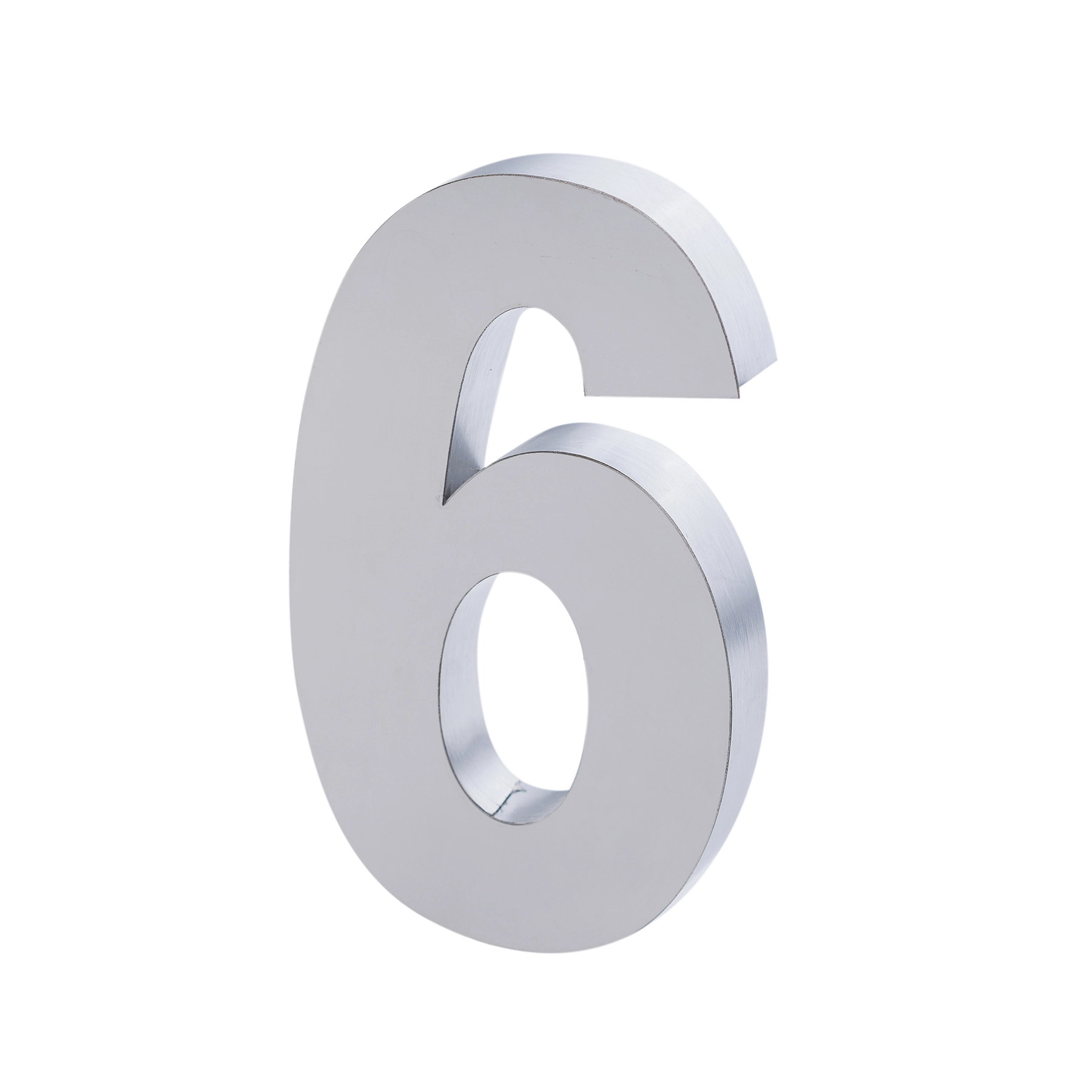 Número Casa "6/9" 15cm Parafusar Inox Prata