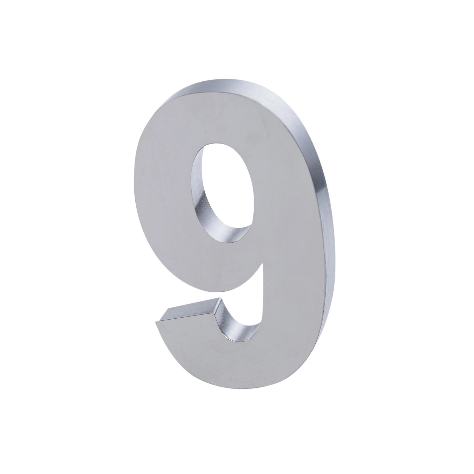 Número Casa "6/9" 15cm Parafusar Inox Prata