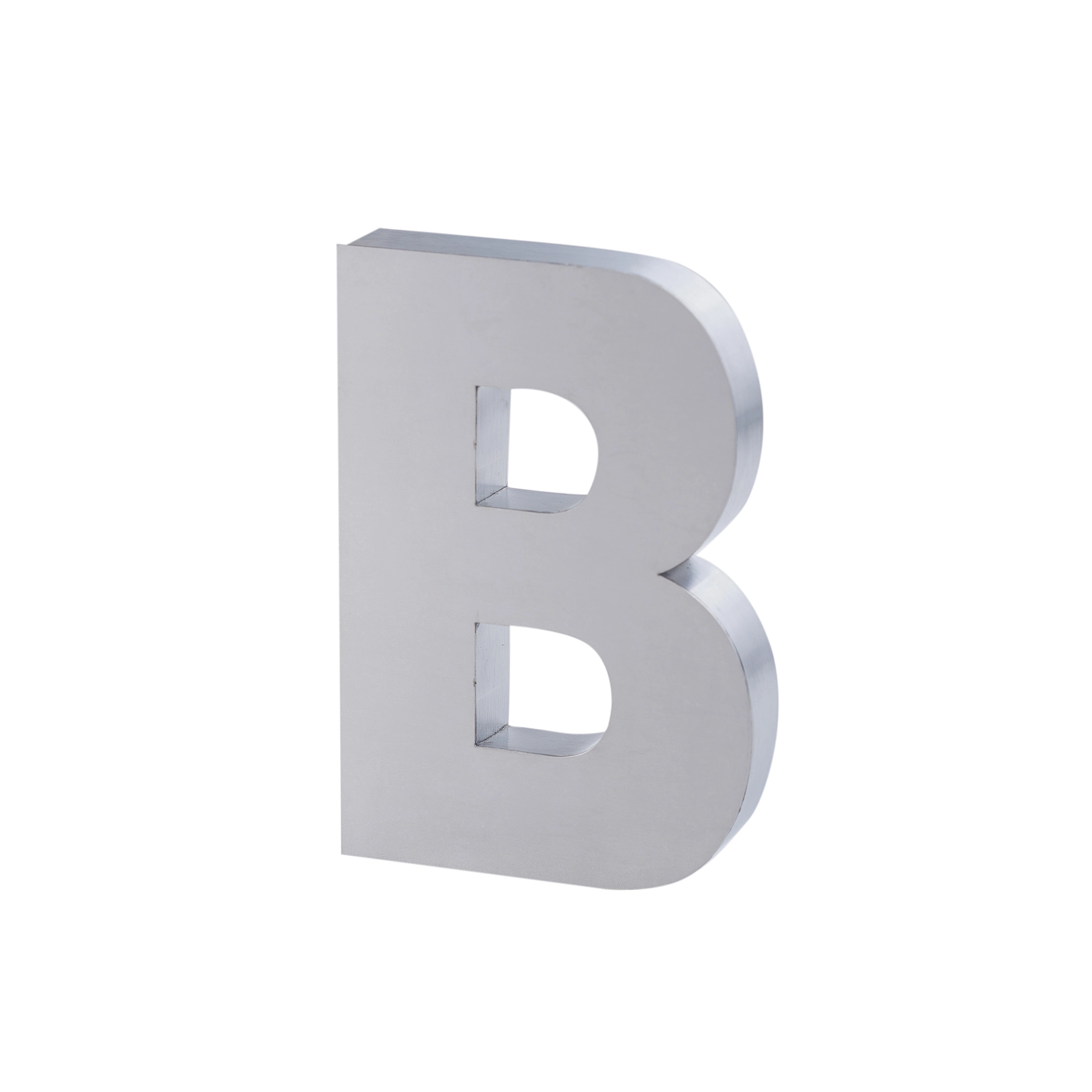 Letra Casa "B" 15cm Parafusar Inox Prata