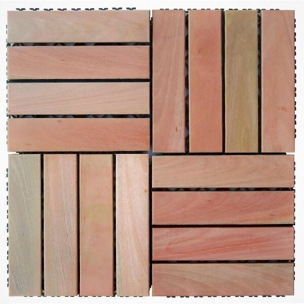 Deck Em Placa De Madeiramodular Base Plástica 30x30cm Natural