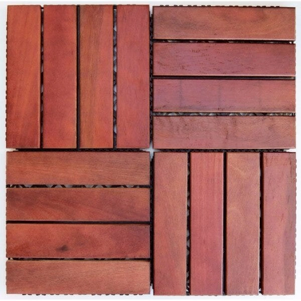 Deck Em Placa De Madeiramodular Base Plástica 30x30cm Imbuia