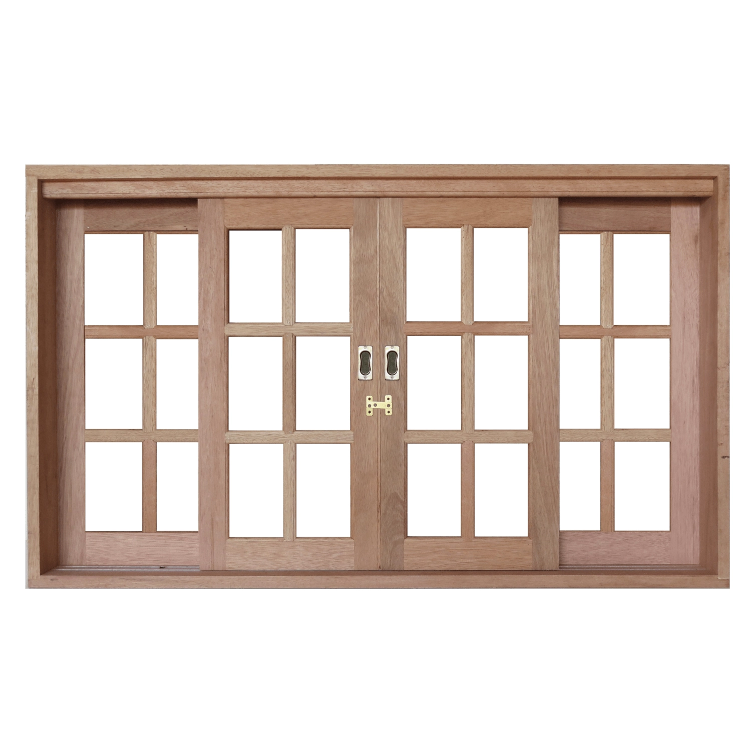 Janela Vitrô Correr Quadriculado 1 20m X 1 80m X 14cm Cedro Arana - Mader Silva