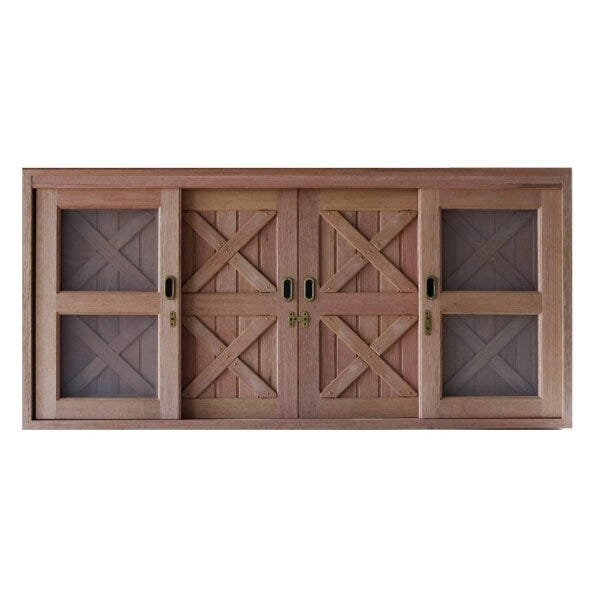 Janela De Correr Com Tela 6 Folhas Celeiro 120x160cm Madersilva Marrom