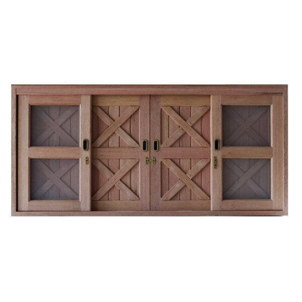 Janela De Correr Com Tela 6 Folhas Celeiro 120x180cm Madersilva Marrom
