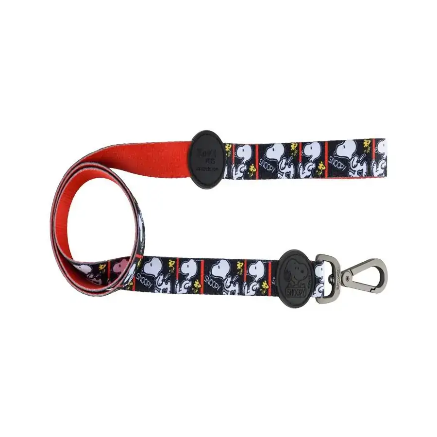 Guia Zooz Snoopy Film Black Para Cães