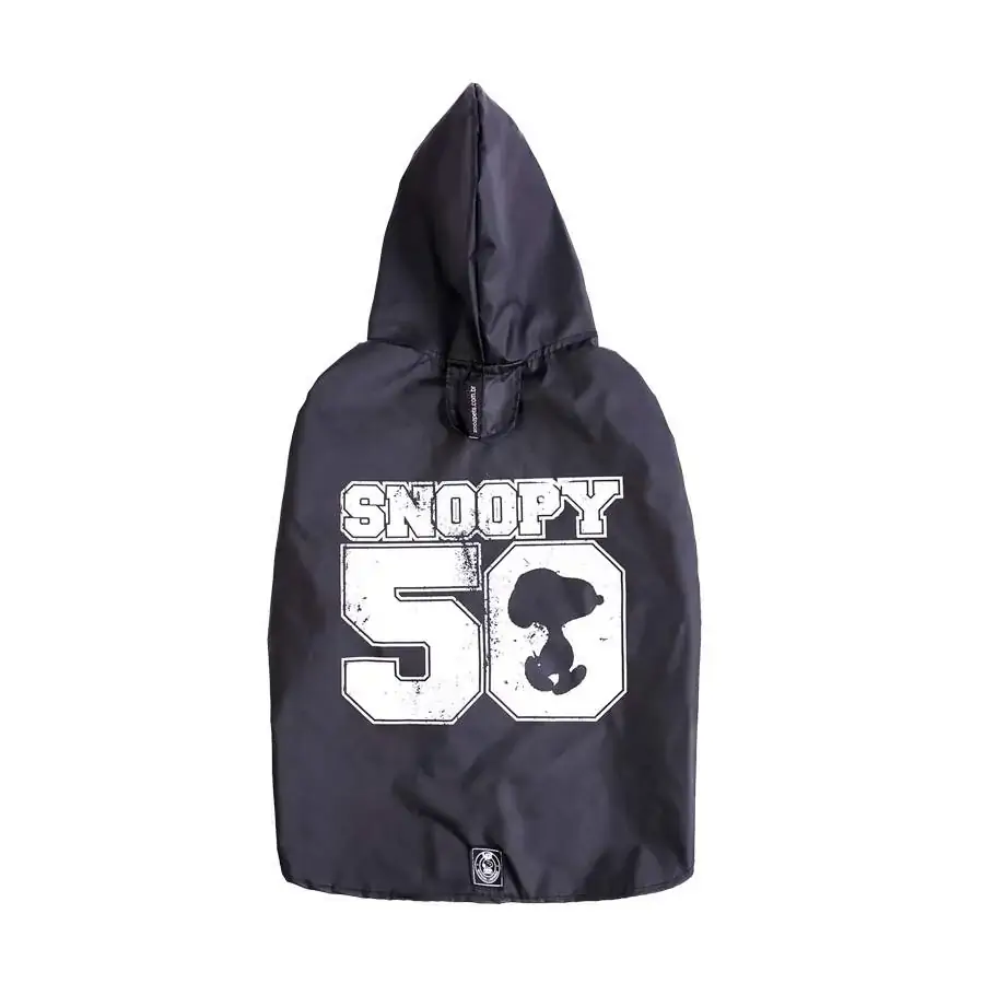 Rp.snoopy Capa De Chuva 50 Preta P